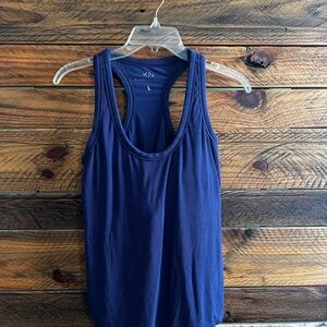 Klassy Network scoop neck racer back Women's Blue Tank Top